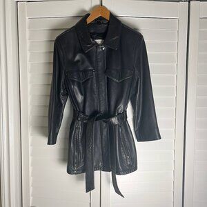 Vintage Lord & Taylor REAL Leather Jacket in Black, M